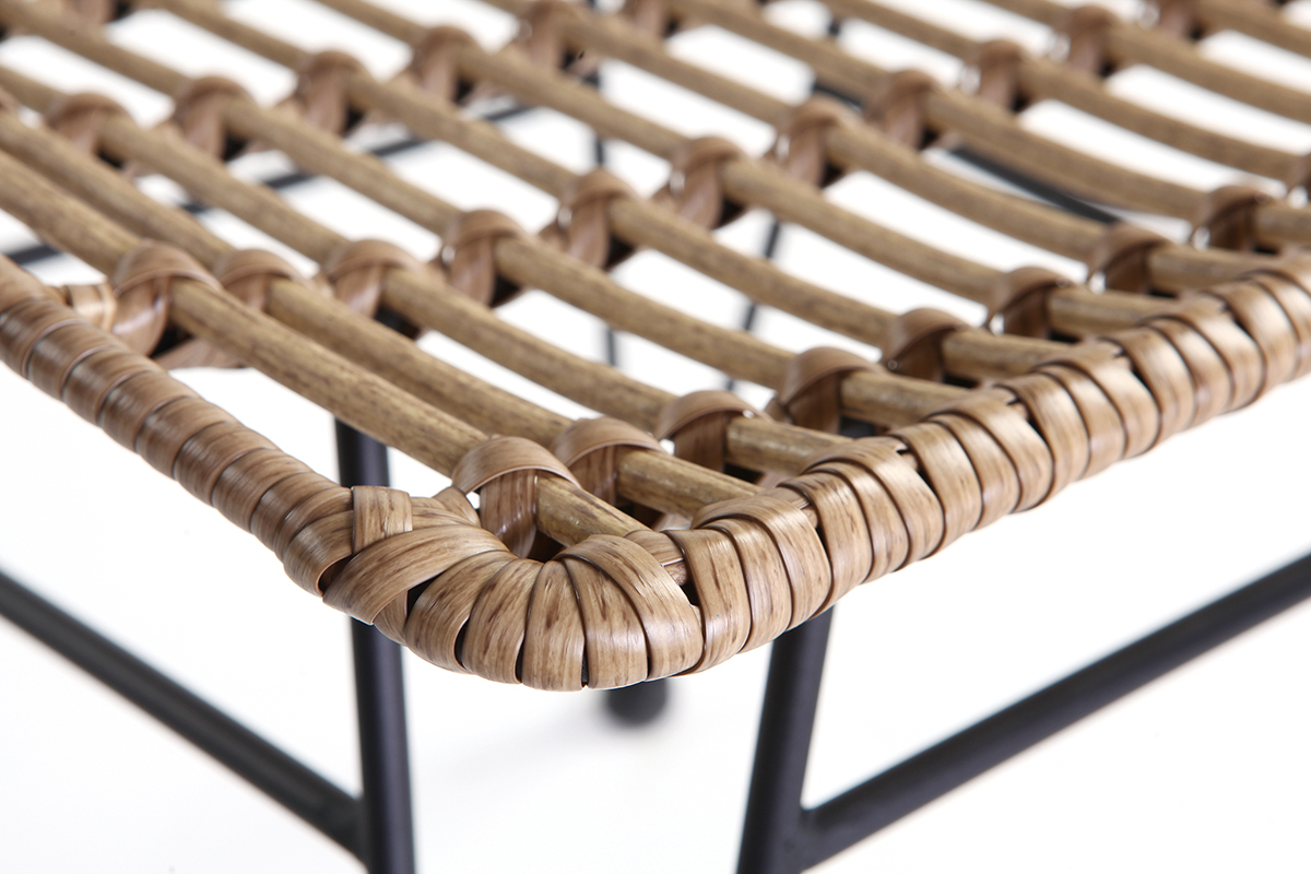 Silla de jardn en resina imitacin mimbre MAJA
