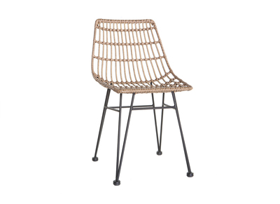 Silla de jard&iacute;n en resina imitaci&oacute;n mimbre MAJA