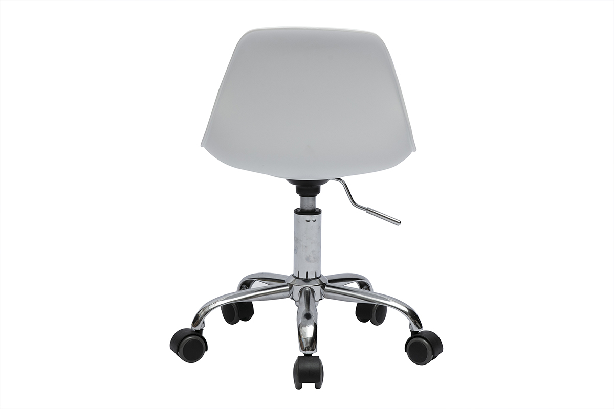 Silla de oficina blanca con ruedas para nios STEEVY