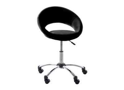 Silla de oficina de dise&ntilde;o negra con ruedas PINTO