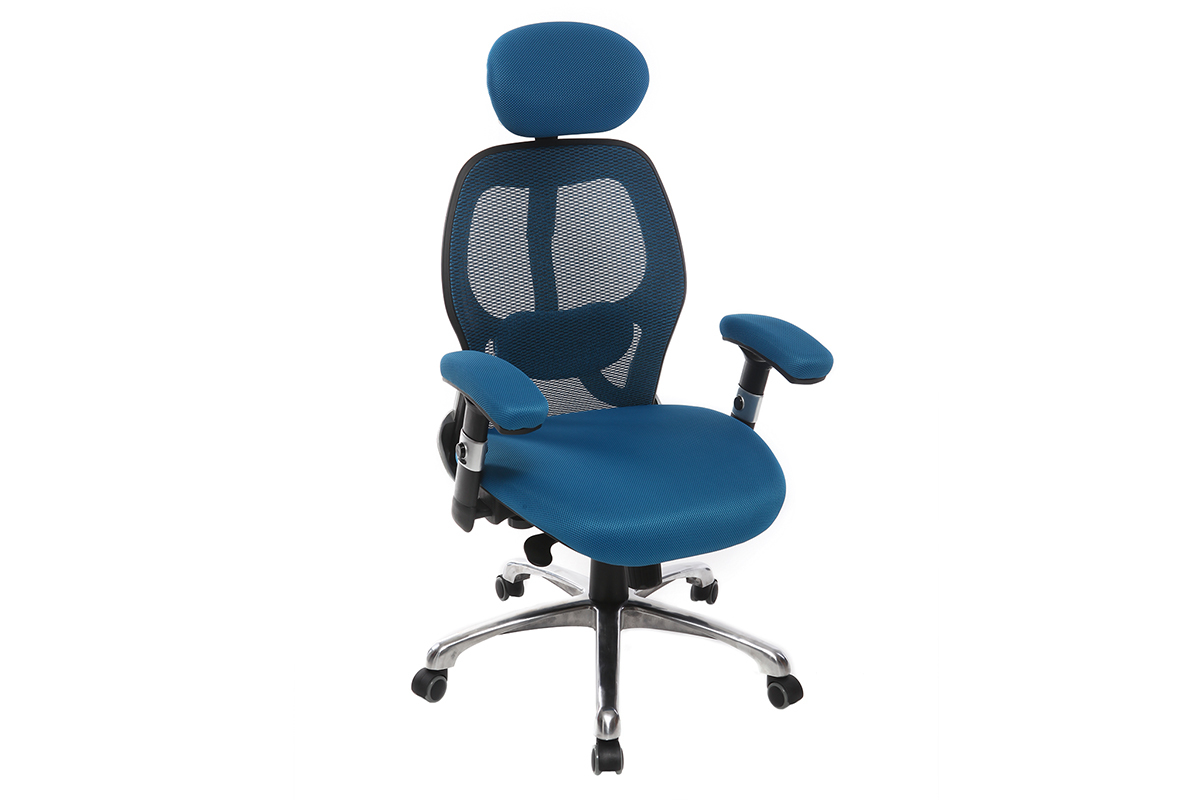 Silla de oficina ergonmica azul Ultimate v2 plus