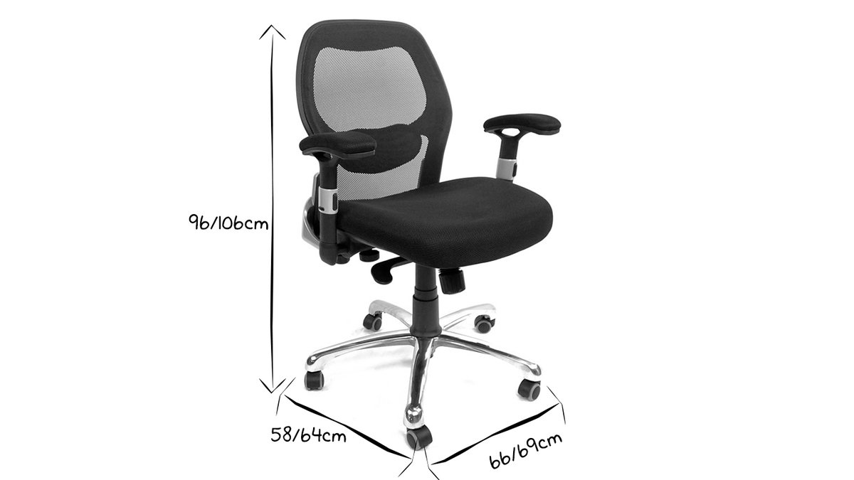 Silla de oficina ergonmica negra ULTIMATE V2