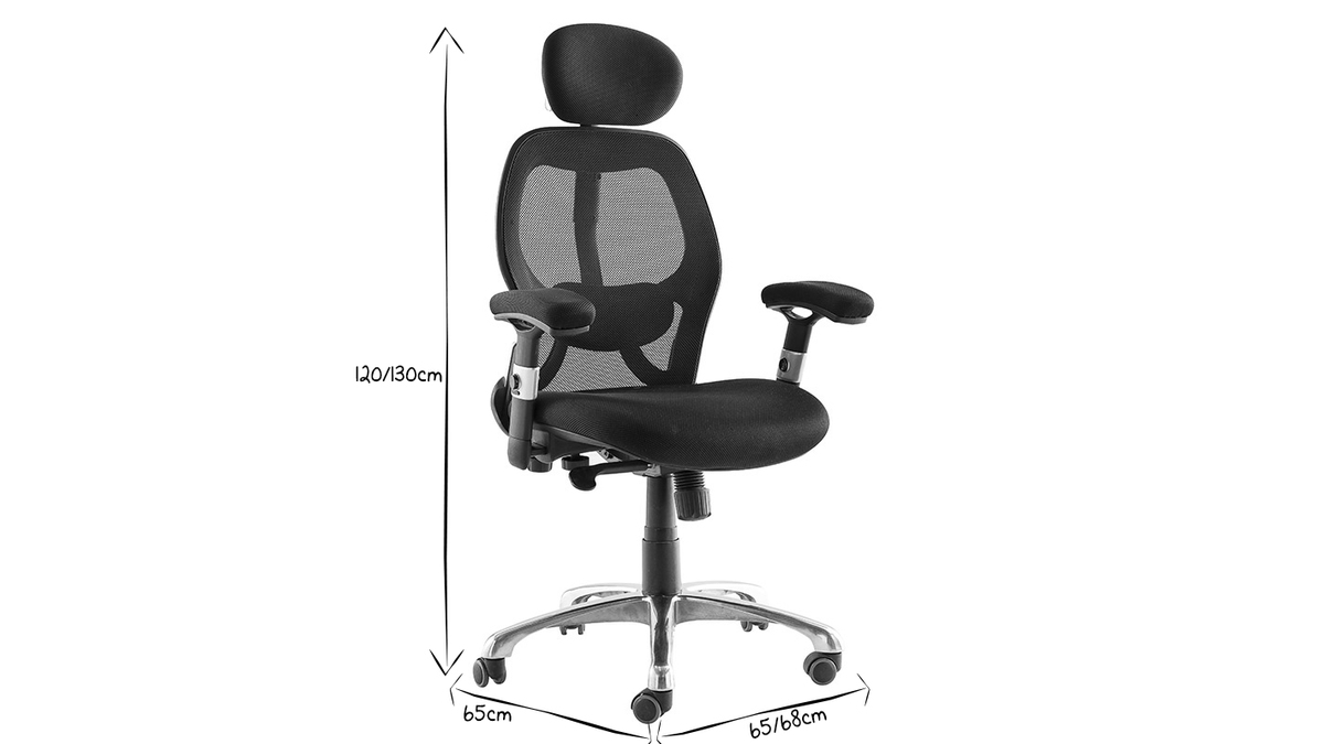 Silla de oficina ergonmica negra Ultimate v2 plus