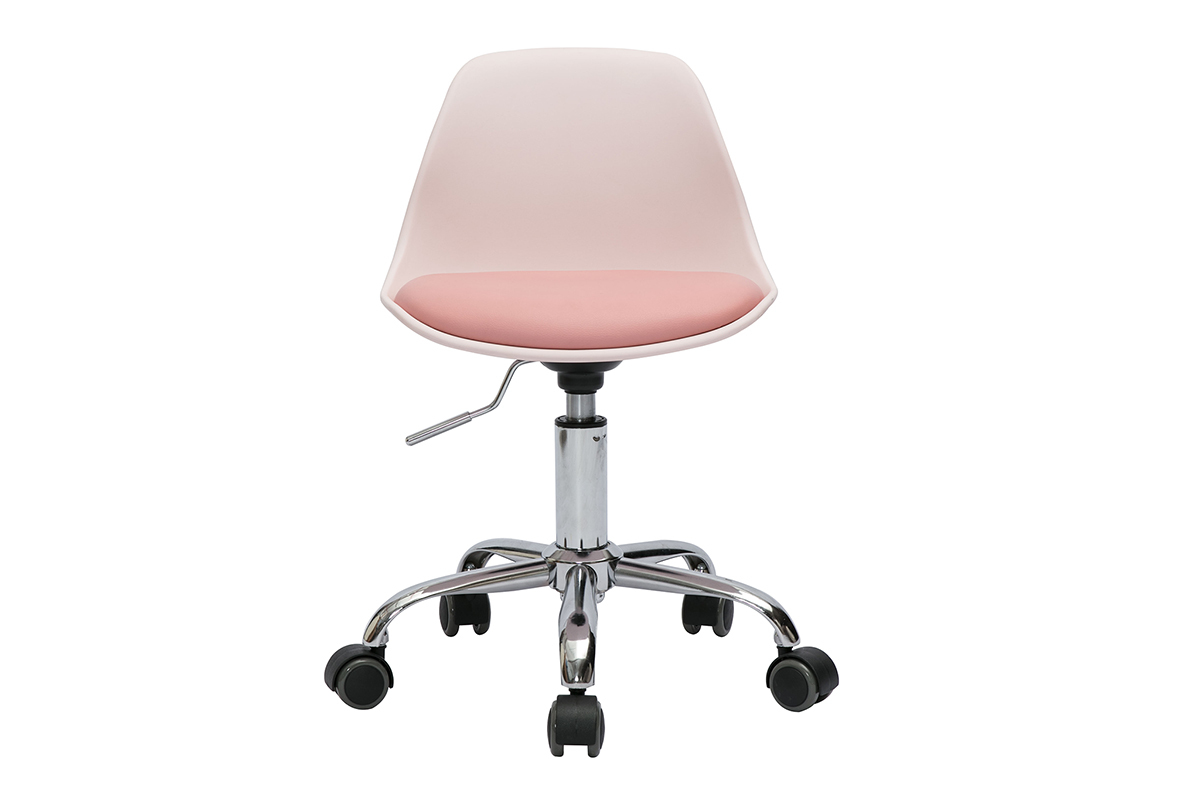 Silla de oficina infantil con ruedas diseo rosa STEEVY