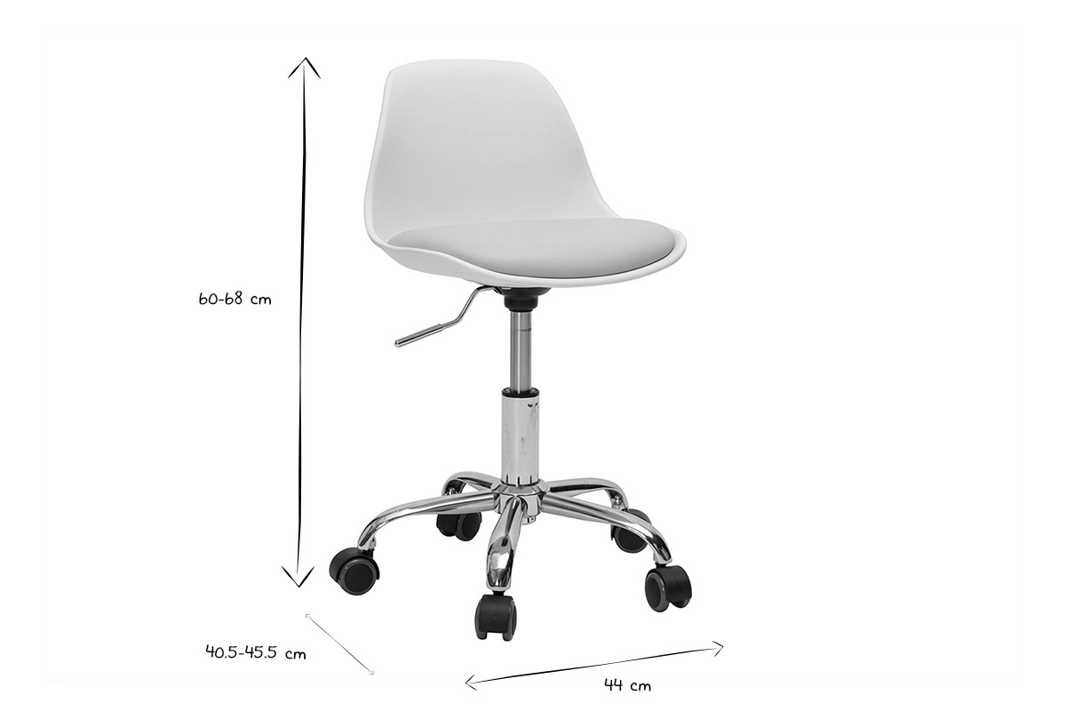 Silla de oficina infantil con ruedas diseo rosa STEEVY
