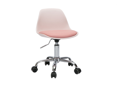 Silla de oficina infantil con ruedas diseño rosa STEEVY