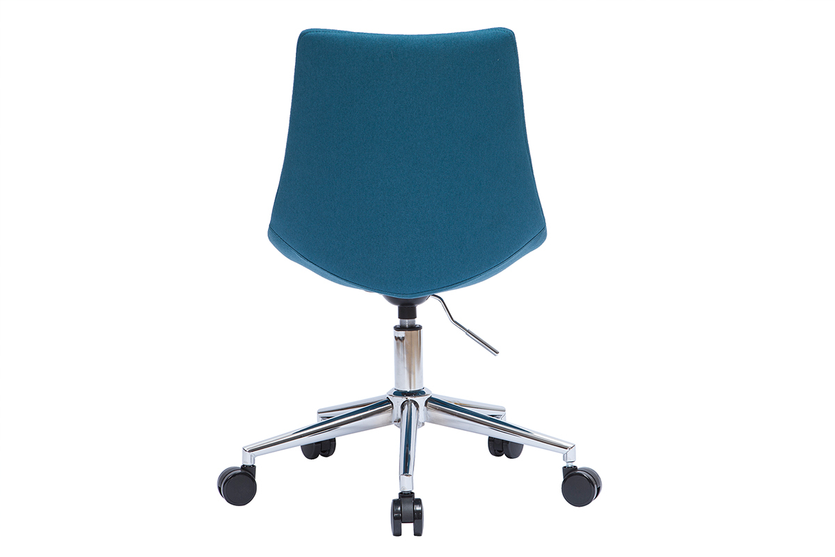 Silla de oficina moderna de tejido azul petrleo MATILDE