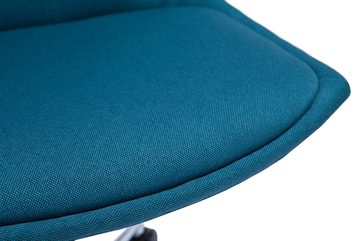 Silla de oficina moderna de tejido azul petrleo MATILDE