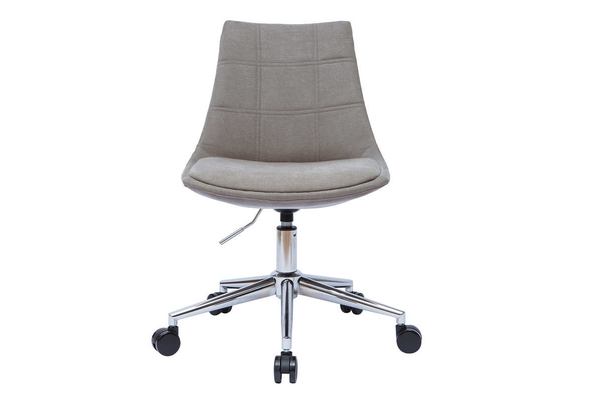 Silla de oficina moderna de tejido gris MATILDE
