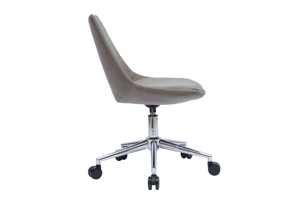 Silla de oficina moderna de tejido gris MATILDE