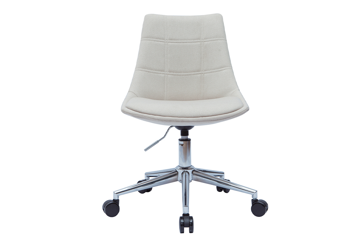 Silla de oficina moderna tejido beige MATILDE