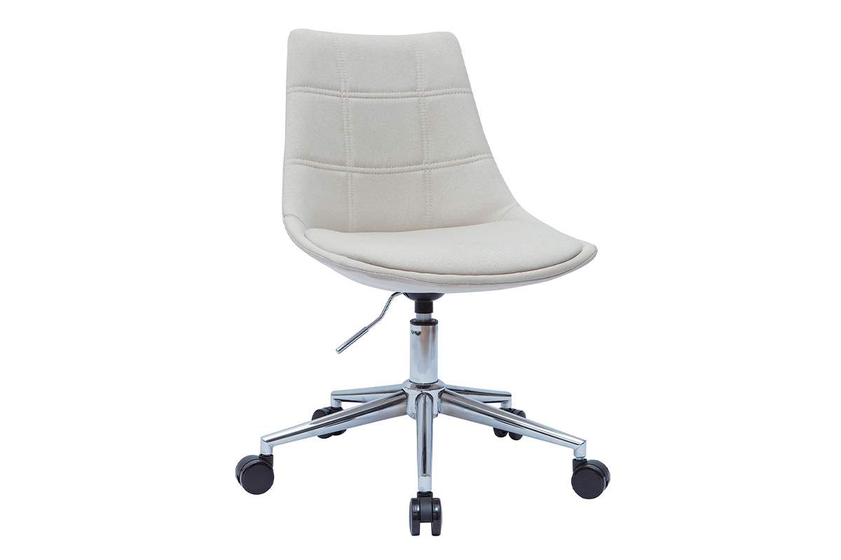 Silla de oficina moderna tejido beige MATILDE