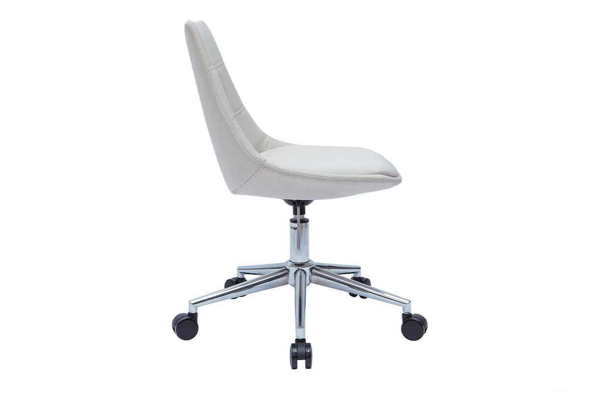 Silla de oficina moderna tejido beige MATILDE