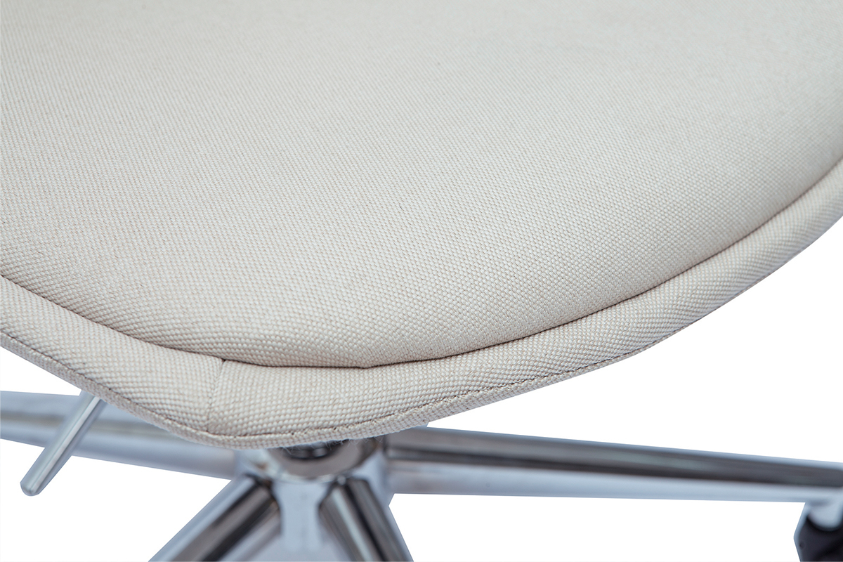 Silla de oficina moderna tejido beige MATILDE