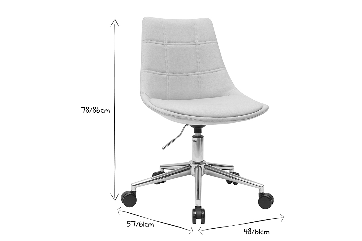 Silla de oficina moderna tejido beige MATILDE