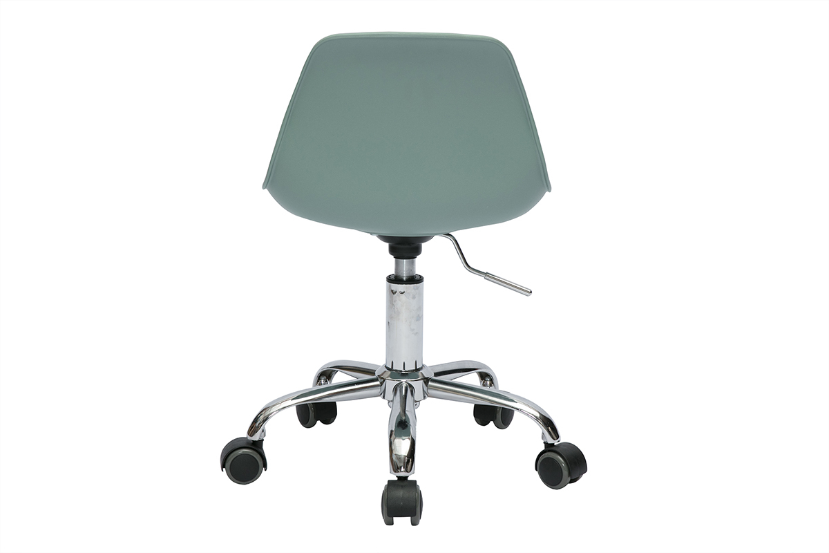 Silla de oficina para nios con ruedas en verde grisceo STEEVY