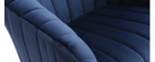 Silla de oficina terciopelo azul oscuro ROMI