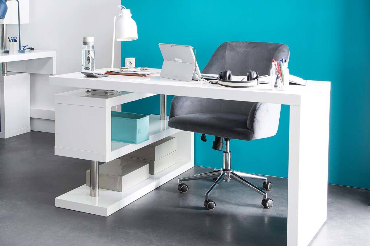 Silla de oficina terciopelo burdeos SCARLETT