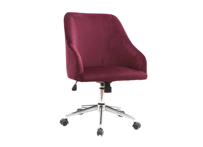 Silla de oficina terciopelo burdeos SCARLETT