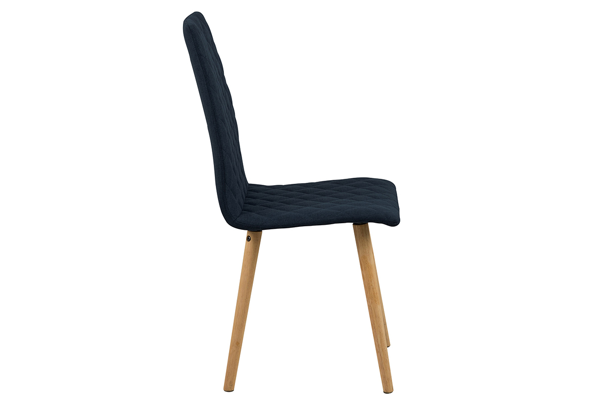 Silla dise�o acolchada diamantes azul oscuro lote de 2 DIAMOND