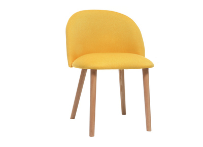 Silla dise&ntilde;o amarillo y madera CELESTE