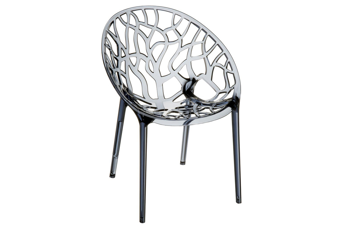 Silla diseo ARBOL apilables gris lote de 4