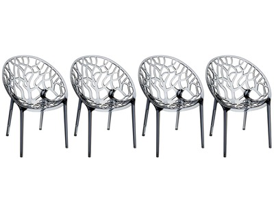 Silla dise&ntilde;o ARBOL apilables gris lote de 4