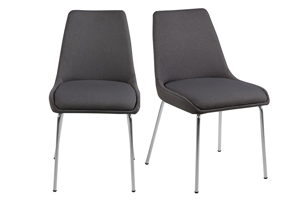 Silla dise�o gris oscuro lote de 2 SHADOW