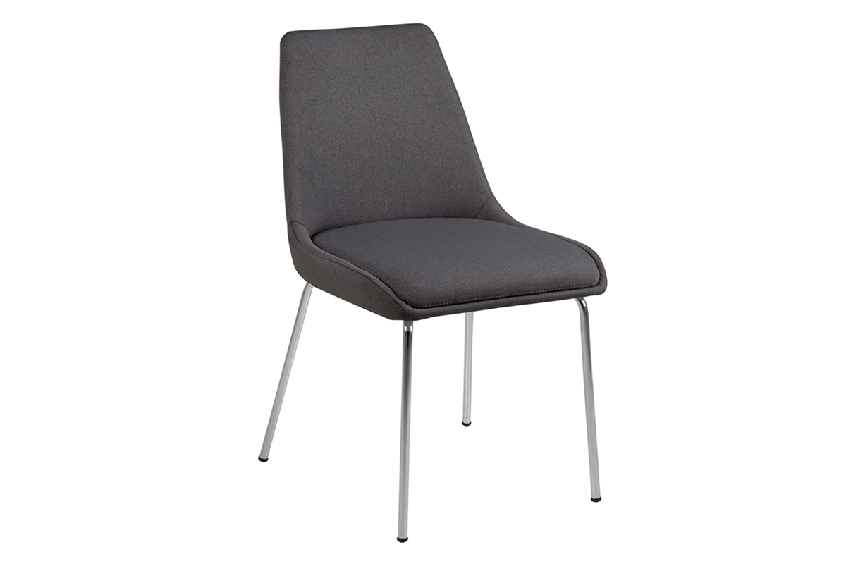 Silla dise�o gris oscuro lote de 2 SHADOW