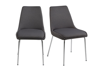 Silla dise&ntilde;o gris oscuro lote de 2 SHADOW