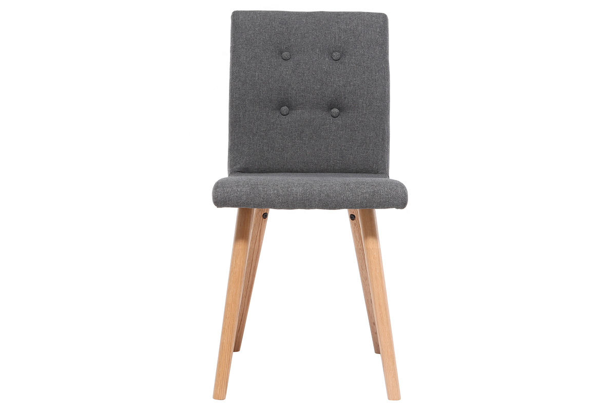 Silla diseo gris oscuro y madera lote de dos HORTA