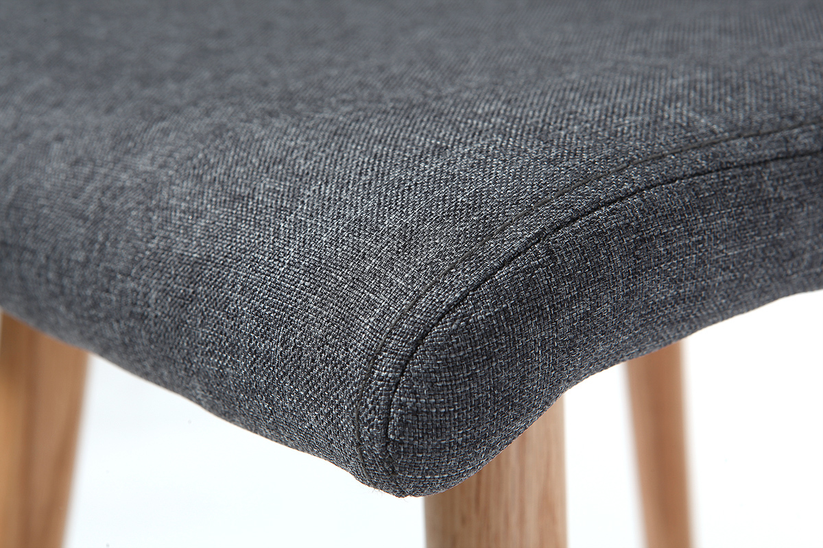 Silla diseo gris oscuro y madera lote de dos HORTA