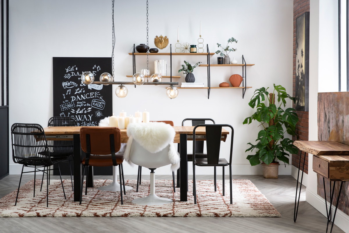 Silla diseo metal inox lote de 2 EVAN