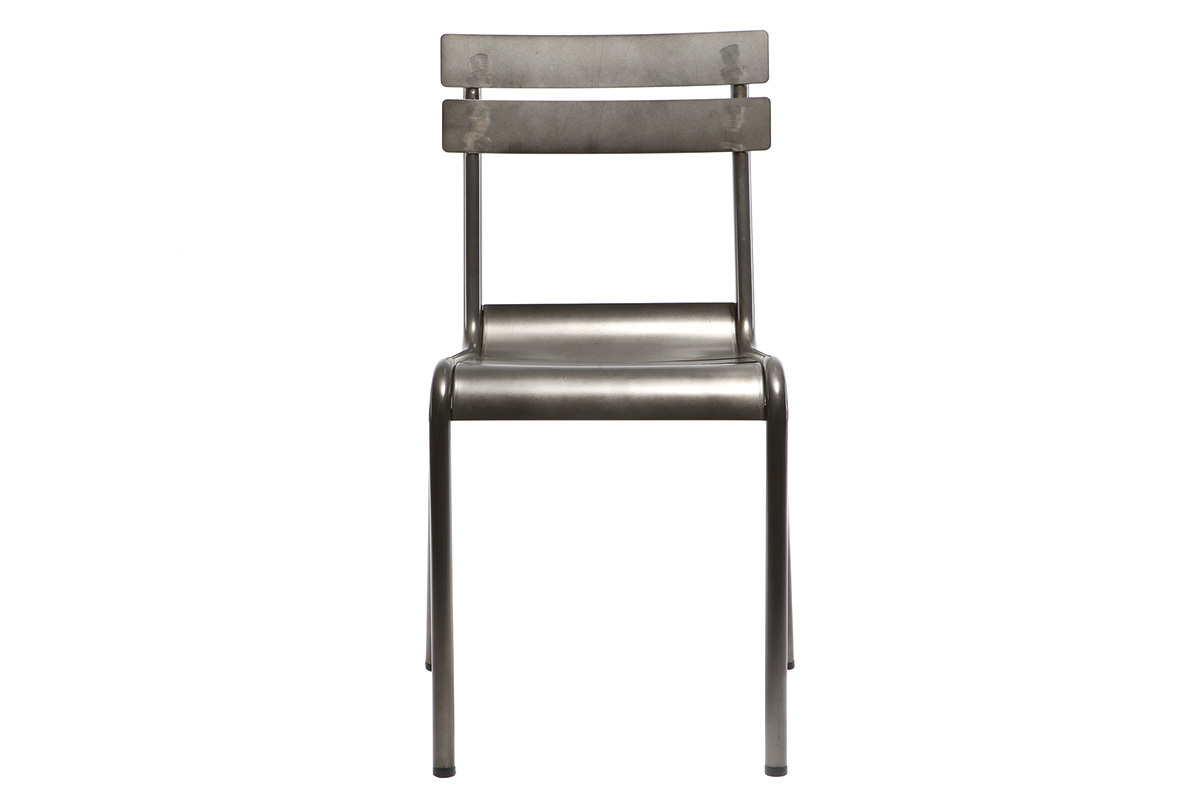 Silla diseo metal inox lote de 2 SHERMAN