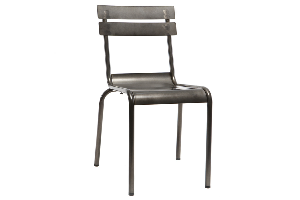 Silla diseo metal inox lote de 2 SHERMAN