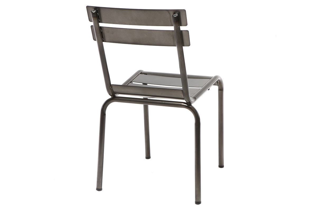 Silla diseo metal inox lote de 2 SHERMAN