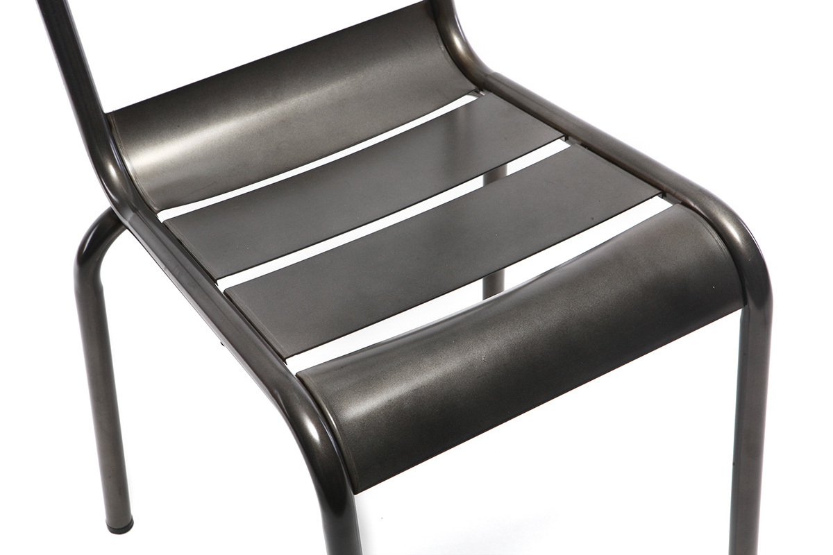 Silla diseo metal inox lote de 2 SHERMAN