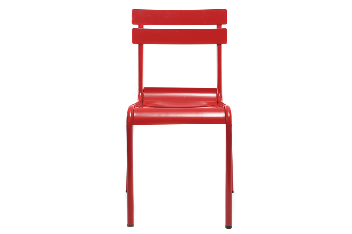 Silla diseo metal rojo lote de 2 SHERMAN