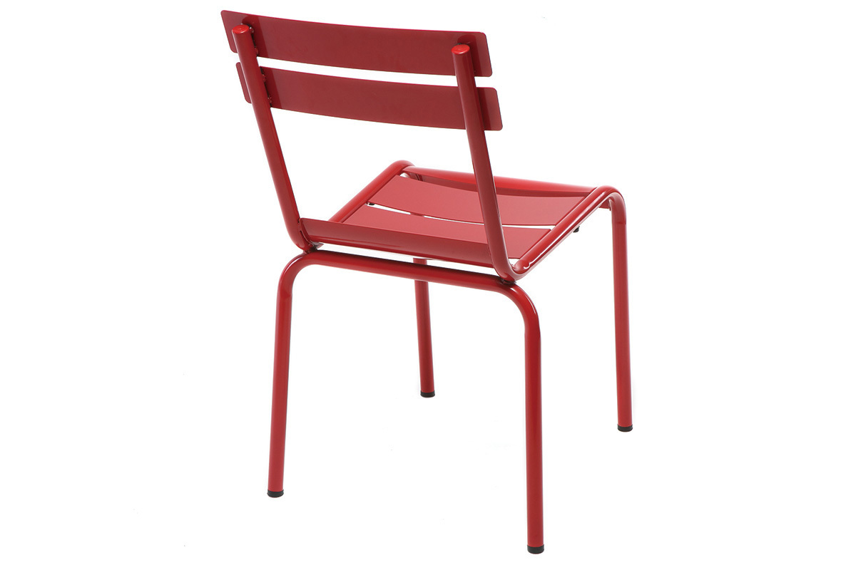 Silla diseo metal rojo lote de 2 SHERMAN