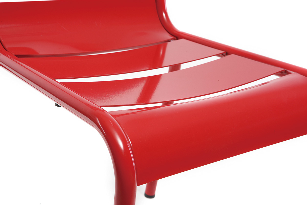 Silla diseo metal rojo lote de 2 SHERMAN