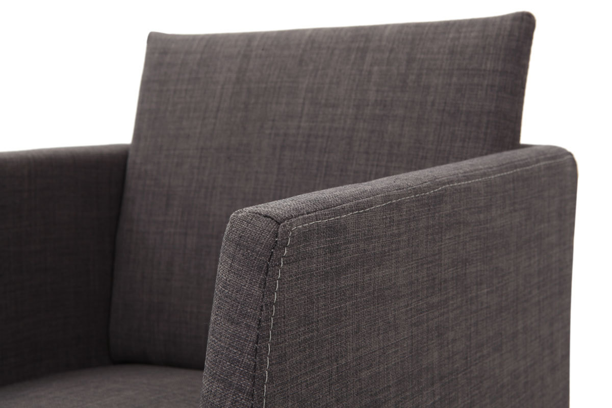 Silla diseo polister gris y acero cromado NEORA