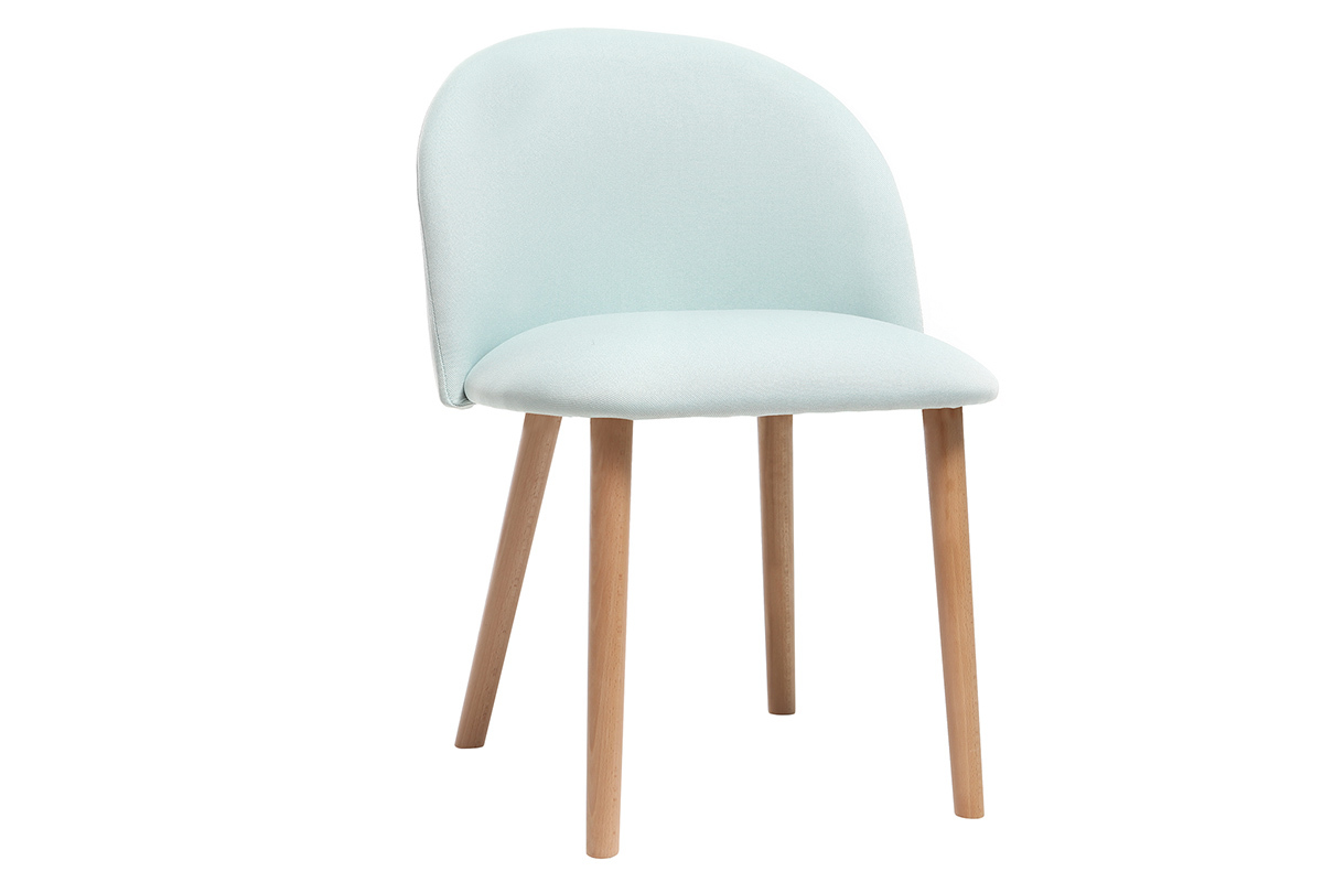 Silla diseo verde agua y madera CELESTE