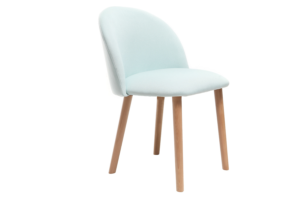 Silla diseo verde agua y madera CELESTE