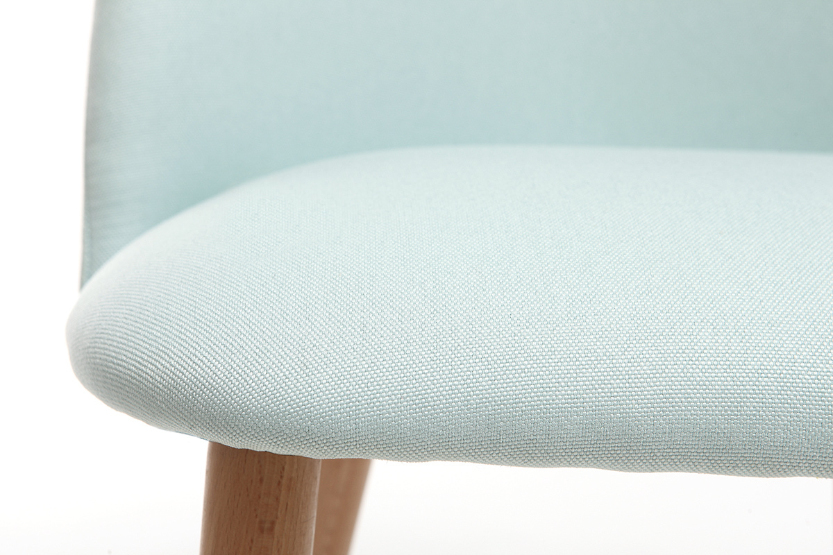 Silla diseo verde agua y madera CELESTE