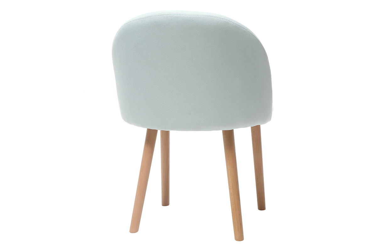 Silla diseo verde agua y madera CELESTE