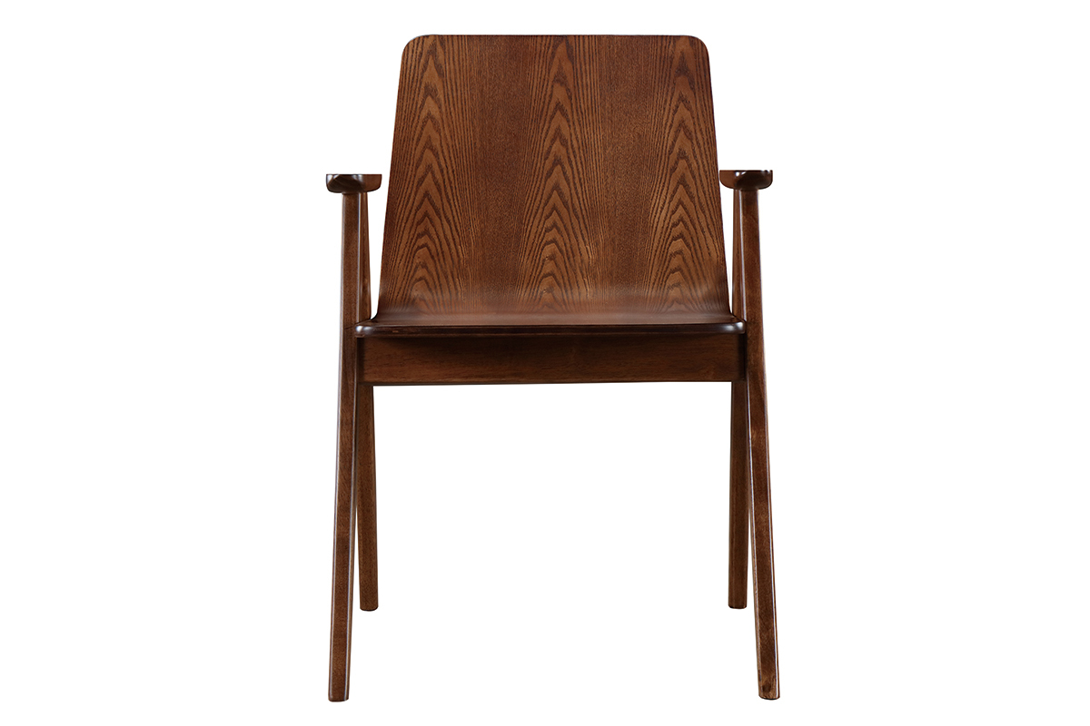 Silla diseo vintage nogal lote de 2 DANA