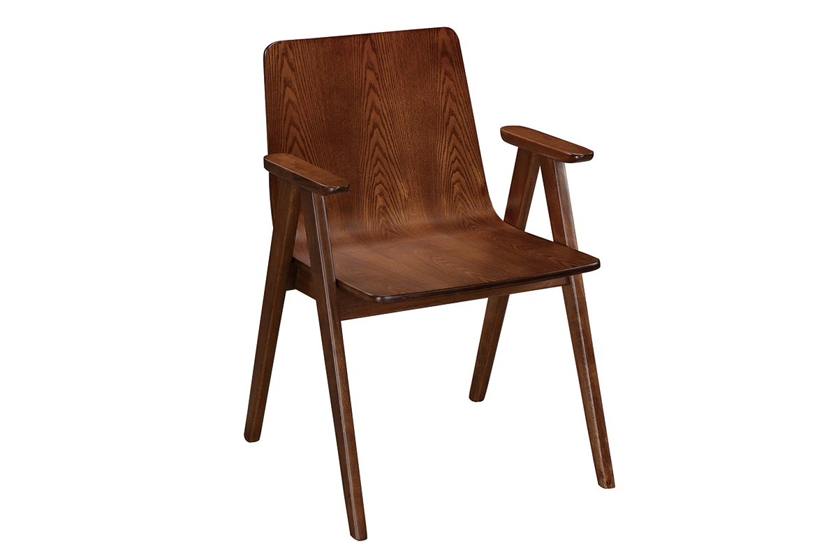 Silla diseo vintage nogal lote de 2 DANA