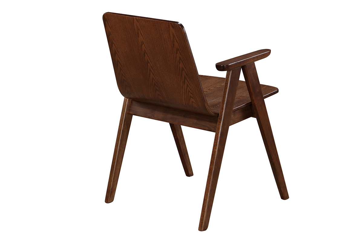 Silla diseo vintage nogal lote de 2 DANA