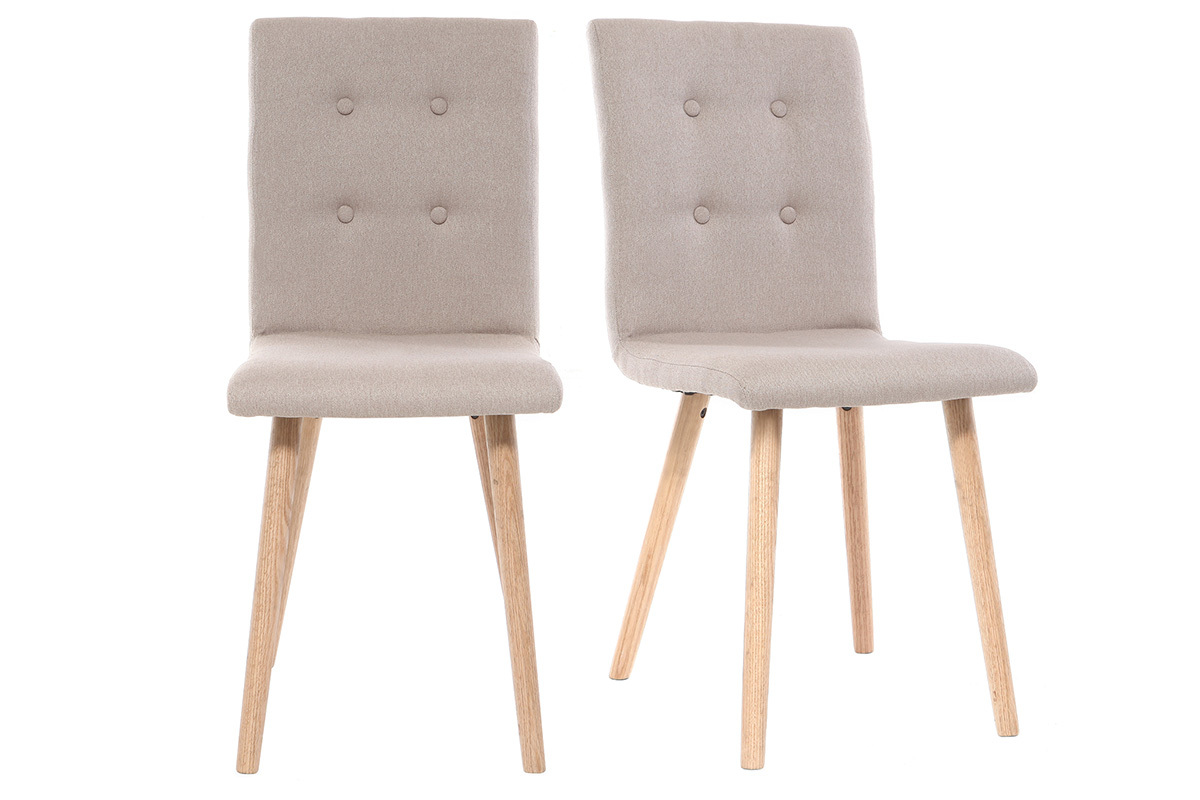 Silla diseonatural y madera lote de dos HORTA