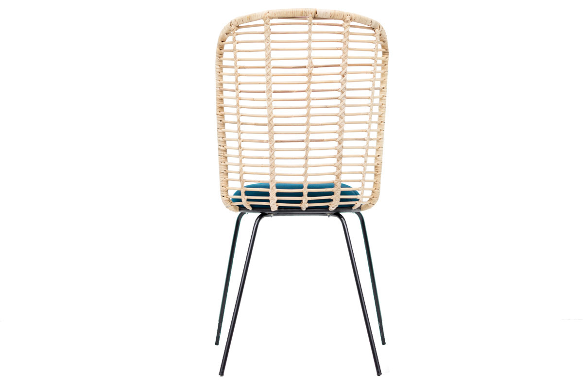Silla en ratn patas metal NICOLAS